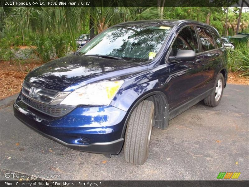 Royal Blue Pearl / Gray 2011 Honda CR-V LX