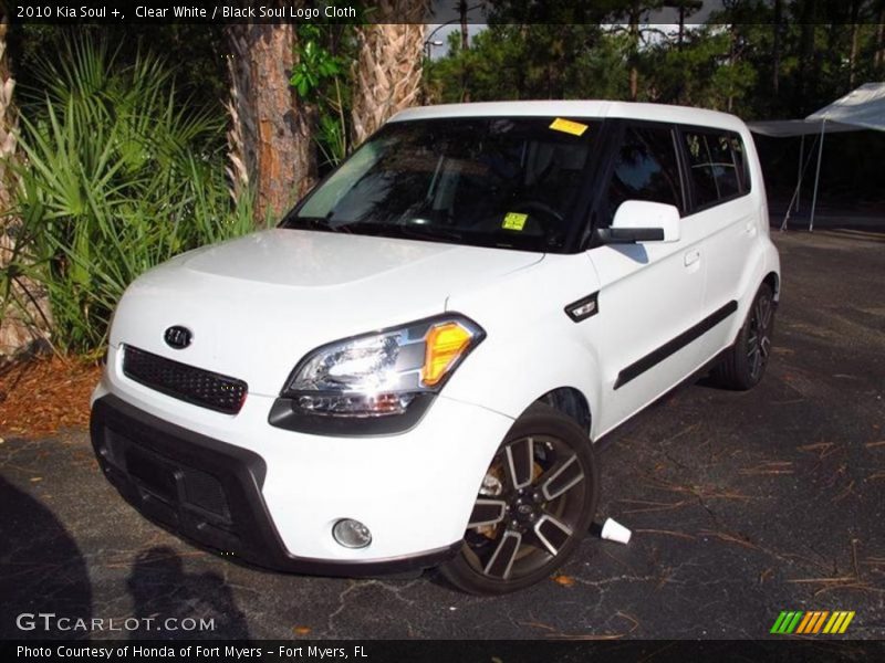 Clear White / Black Soul Logo Cloth 2010 Kia Soul +
