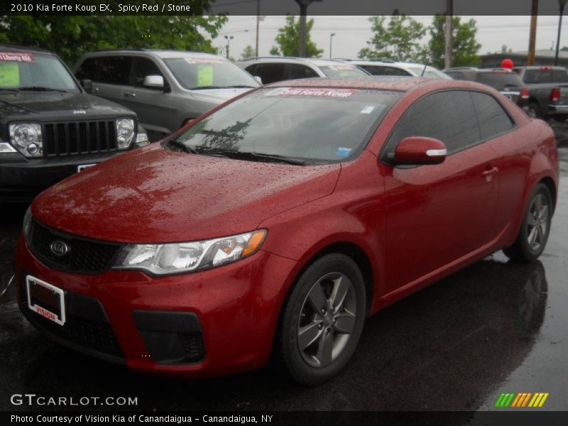 Spicy Red / Stone 2010 Kia Forte Koup EX