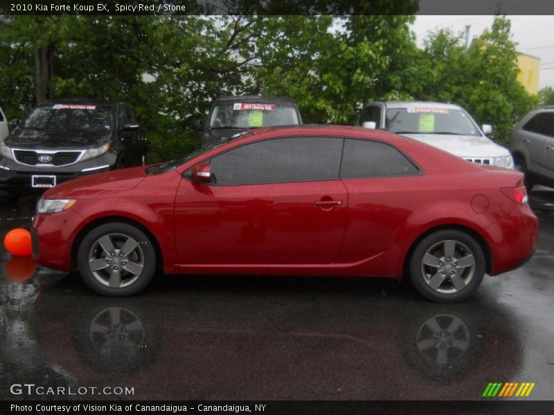 Spicy Red / Stone 2010 Kia Forte Koup EX