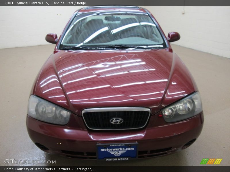 Cardinal Red / Beige 2001 Hyundai Elantra GLS