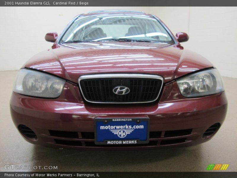 Cardinal Red / Beige 2001 Hyundai Elantra GLS