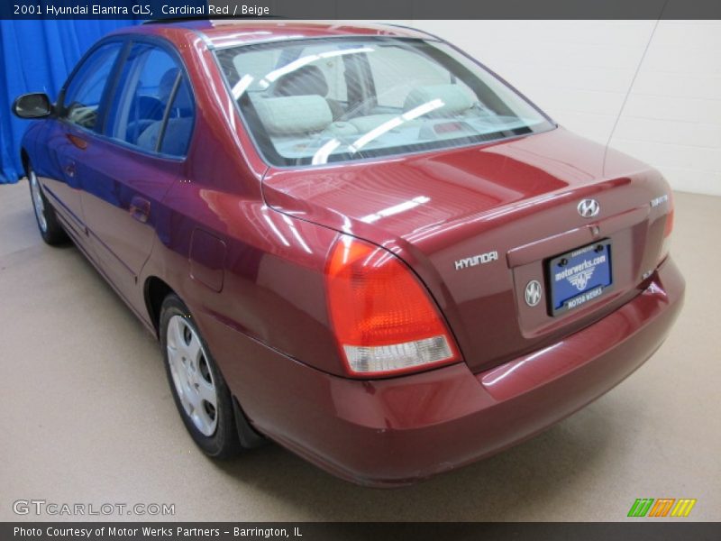Cardinal Red / Beige 2001 Hyundai Elantra GLS