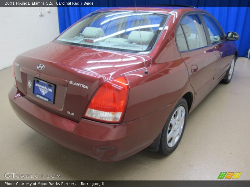 Cardinal Red / Beige 2001 Hyundai Elantra GLS