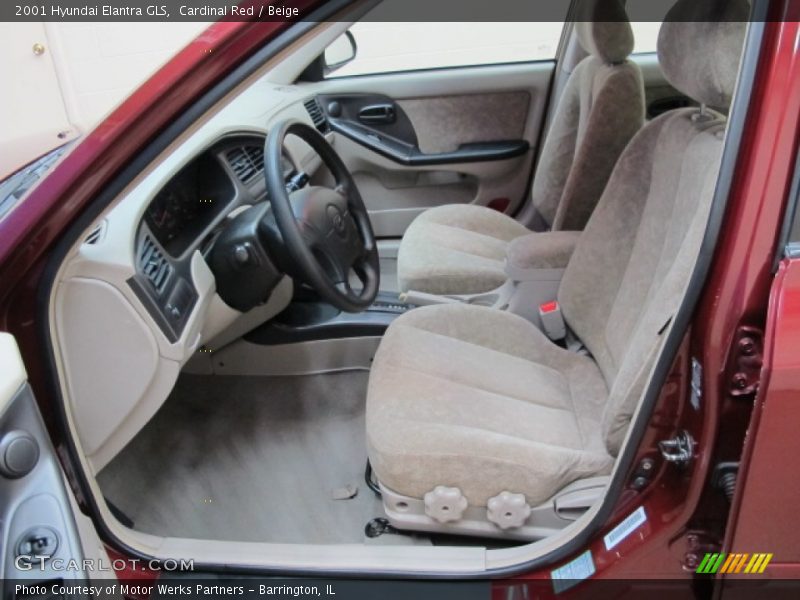 Cardinal Red / Beige 2001 Hyundai Elantra GLS