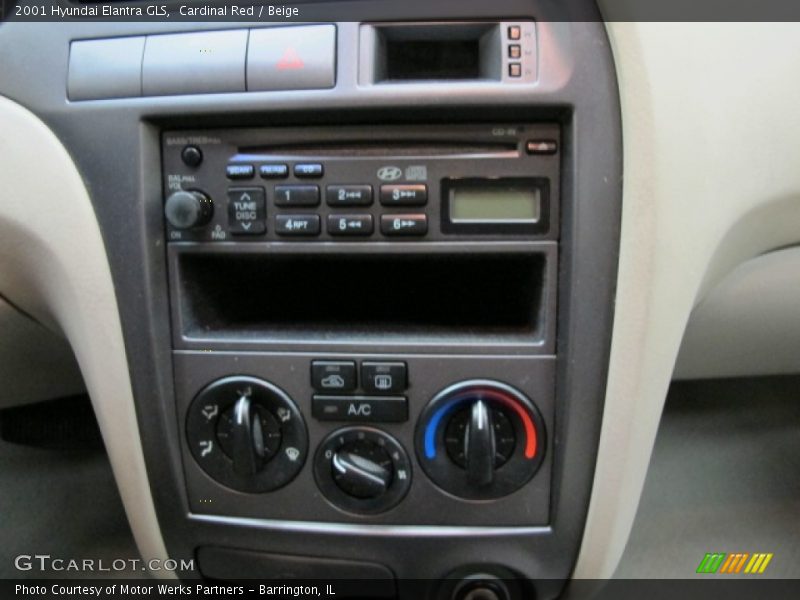 Cardinal Red / Beige 2001 Hyundai Elantra GLS