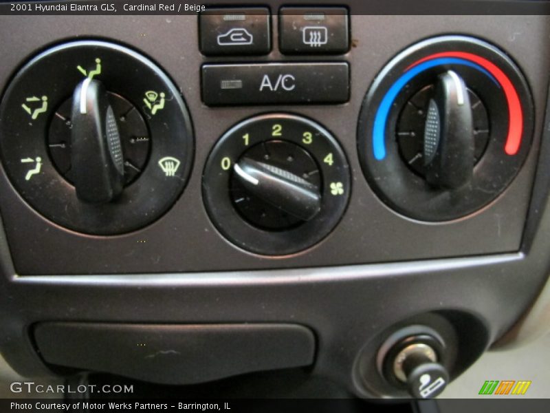 Cardinal Red / Beige 2001 Hyundai Elantra GLS