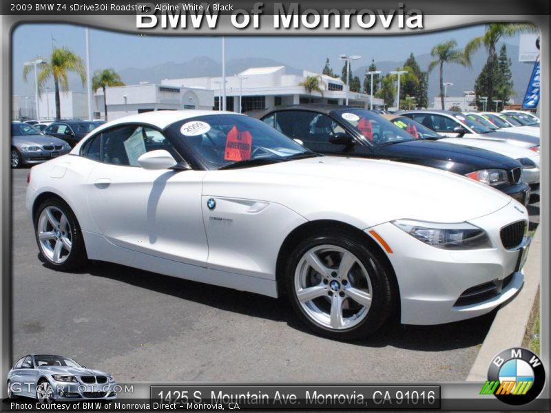 Alpine White / Black 2009 BMW Z4 sDrive30i Roadster