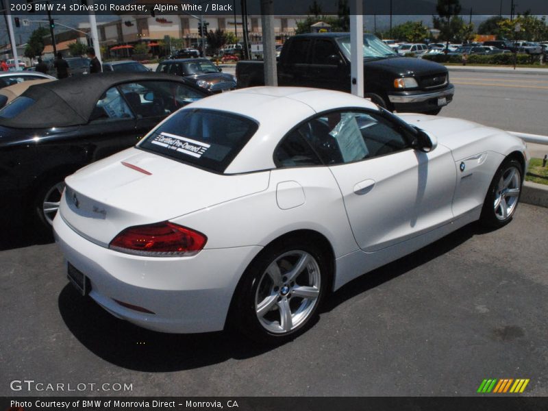 Alpine White / Black 2009 BMW Z4 sDrive30i Roadster