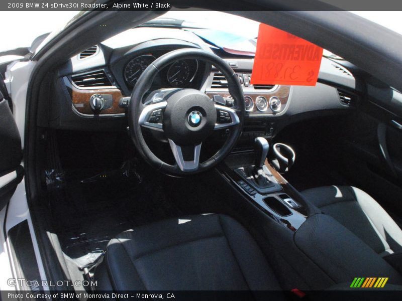 Alpine White / Black 2009 BMW Z4 sDrive30i Roadster