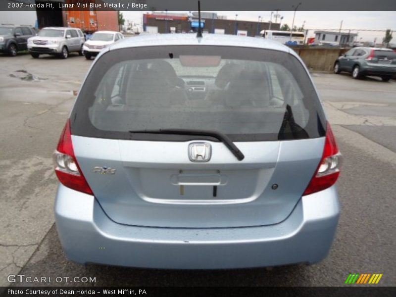 Lunar Mist Blue Metallic / Beige 2007 Honda Fit