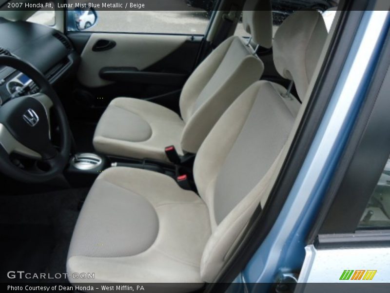 Lunar Mist Blue Metallic / Beige 2007 Honda Fit
