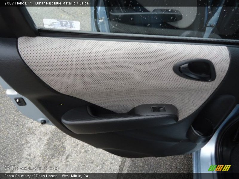 Lunar Mist Blue Metallic / Beige 2007 Honda Fit