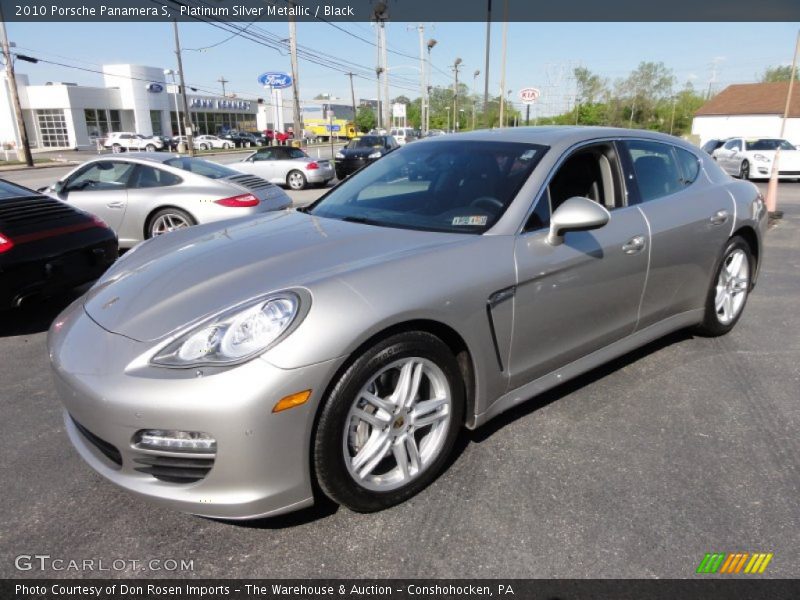 Platinum Silver Metallic / Black 2010 Porsche Panamera S