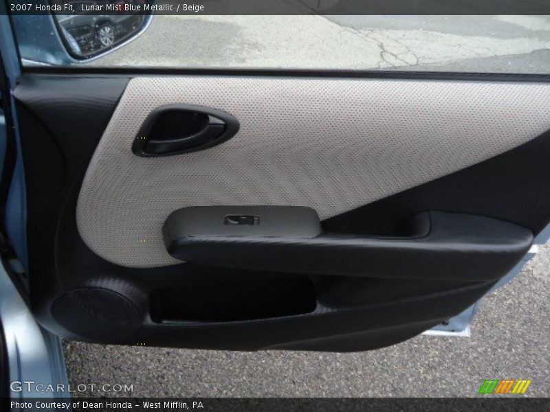 Lunar Mist Blue Metallic / Beige 2007 Honda Fit
