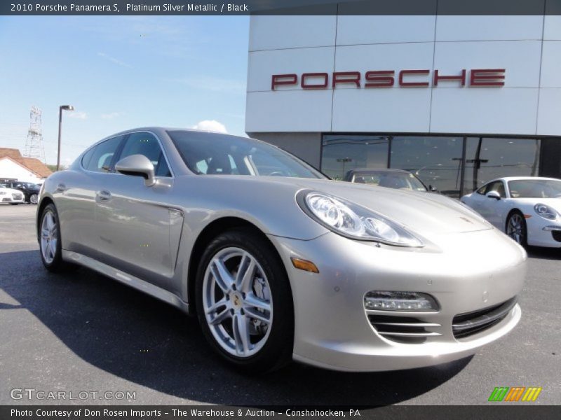 Platinum Silver Metallic / Black 2010 Porsche Panamera S