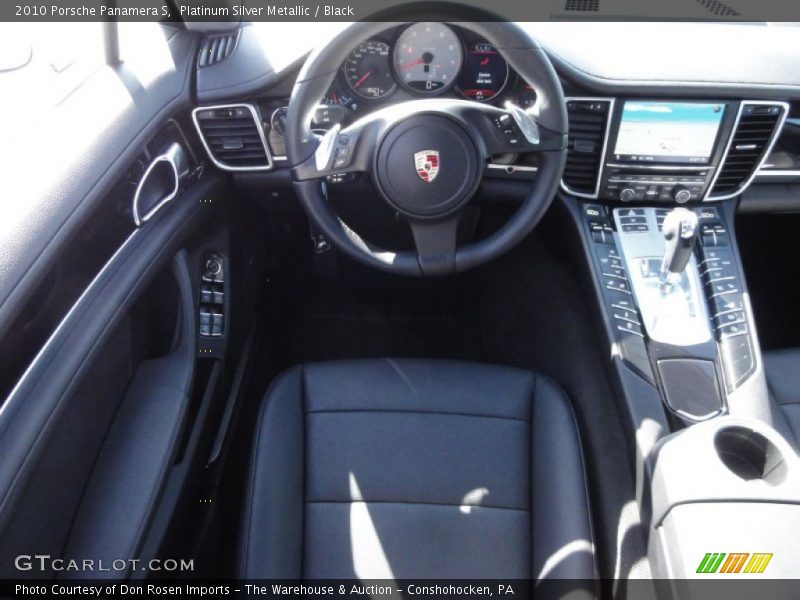 Platinum Silver Metallic / Black 2010 Porsche Panamera S
