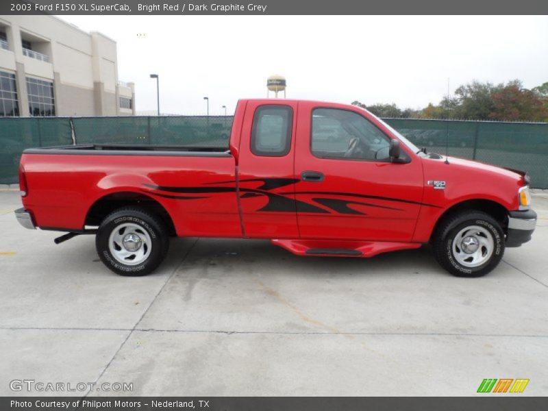 Bright Red / Dark Graphite Grey 2003 Ford F150 XL SuperCab