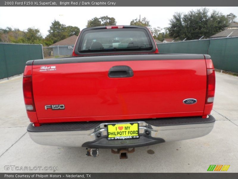 Bright Red / Dark Graphite Grey 2003 Ford F150 XL SuperCab