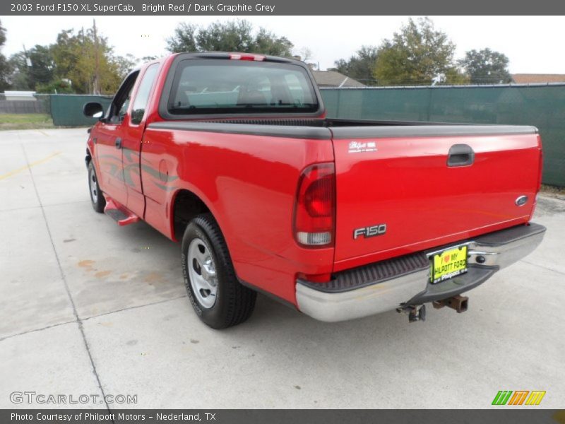 Bright Red / Dark Graphite Grey 2003 Ford F150 XL SuperCab