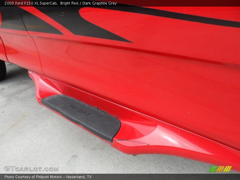 Bright Red / Dark Graphite Grey 2003 Ford F150 XL SuperCab