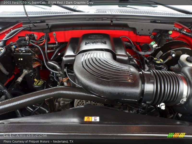 Bright Red / Dark Graphite Grey 2003 Ford F150 XL SuperCab