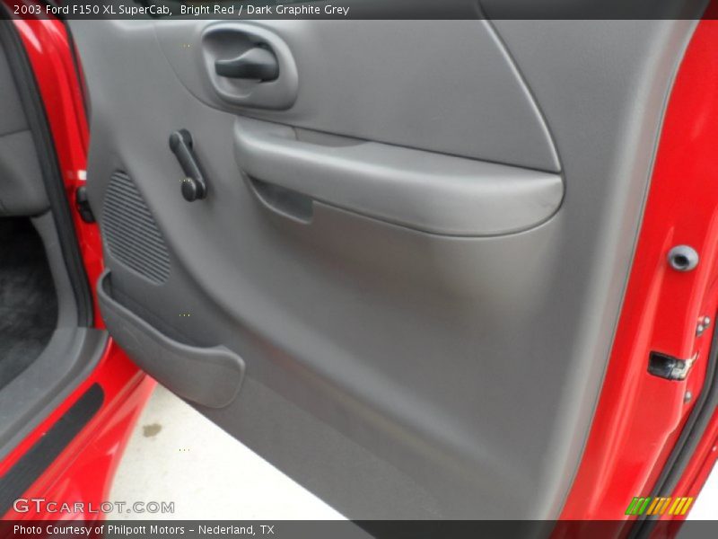 Bright Red / Dark Graphite Grey 2003 Ford F150 XL SuperCab