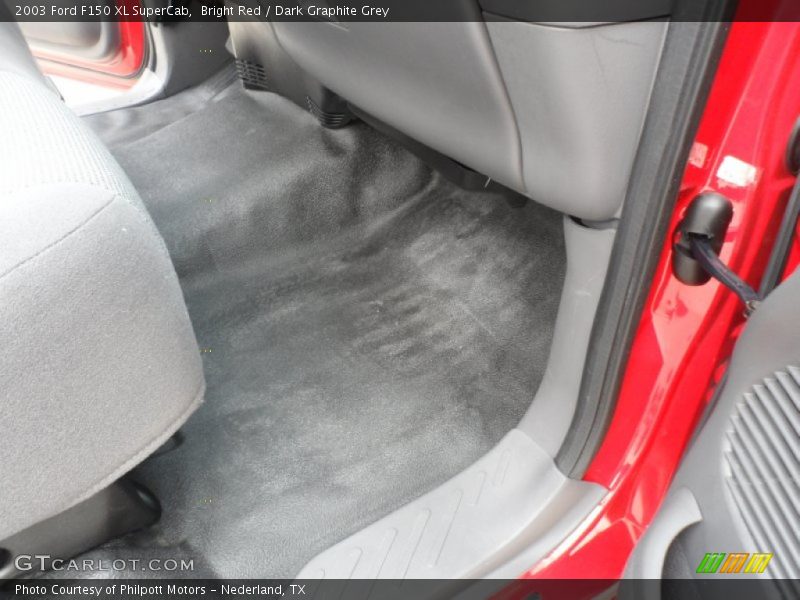 Bright Red / Dark Graphite Grey 2003 Ford F150 XL SuperCab