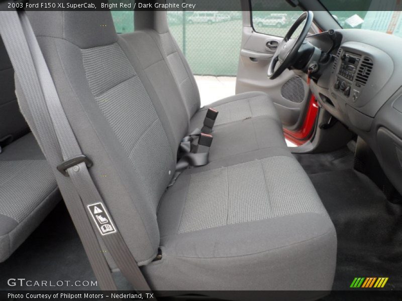 Bright Red / Dark Graphite Grey 2003 Ford F150 XL SuperCab
