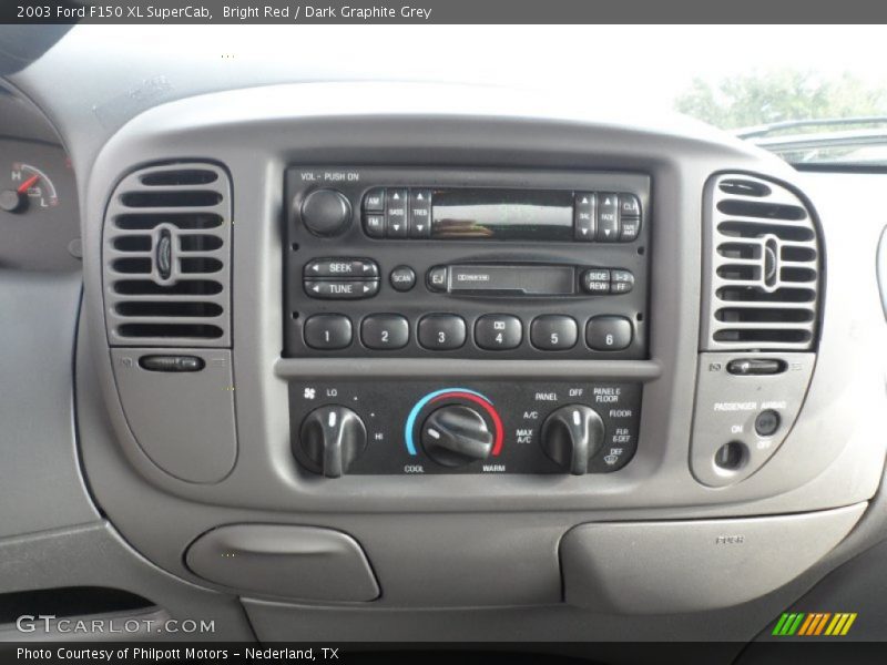 Bright Red / Dark Graphite Grey 2003 Ford F150 XL SuperCab