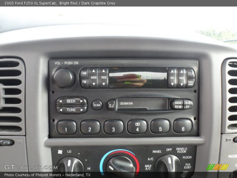 Bright Red / Dark Graphite Grey 2003 Ford F150 XL SuperCab