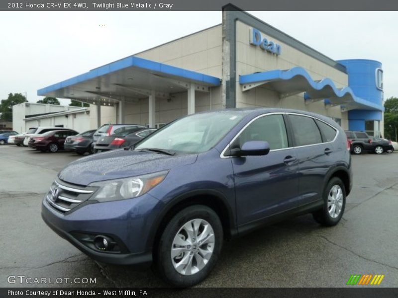 Twilight Blue Metallic / Gray 2012 Honda CR-V EX 4WD