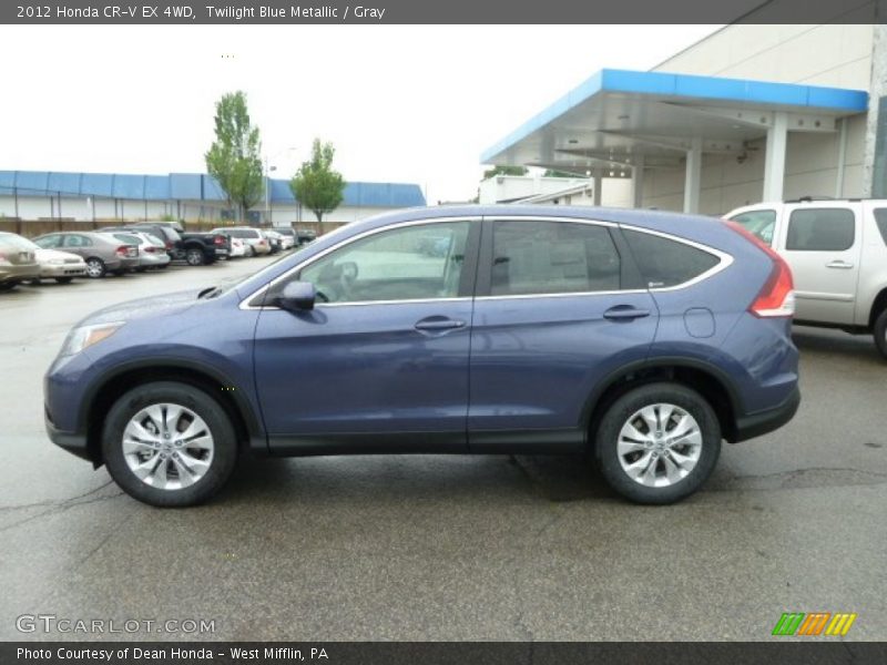 Twilight Blue Metallic / Gray 2012 Honda CR-V EX 4WD