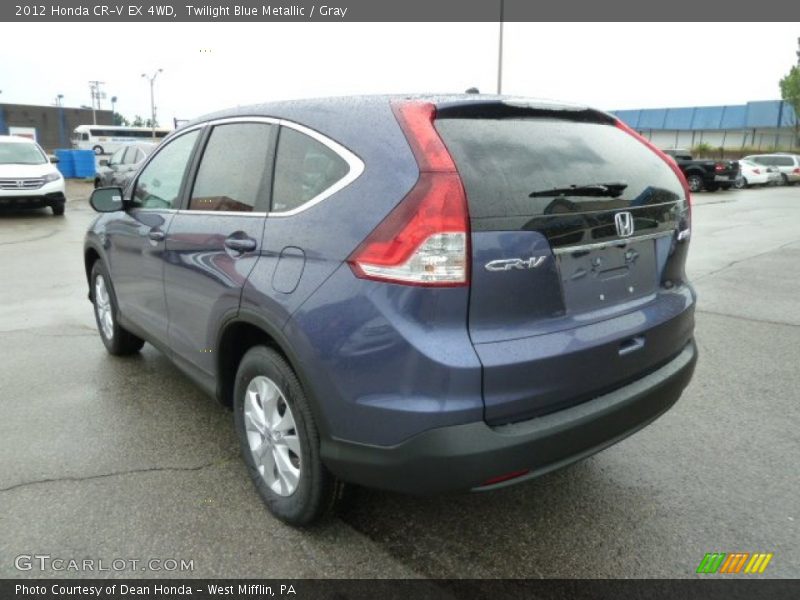 Twilight Blue Metallic / Gray 2012 Honda CR-V EX 4WD