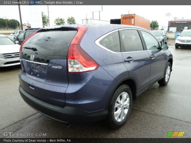 Twilight Blue Metallic / Gray 2012 Honda CR-V EX 4WD