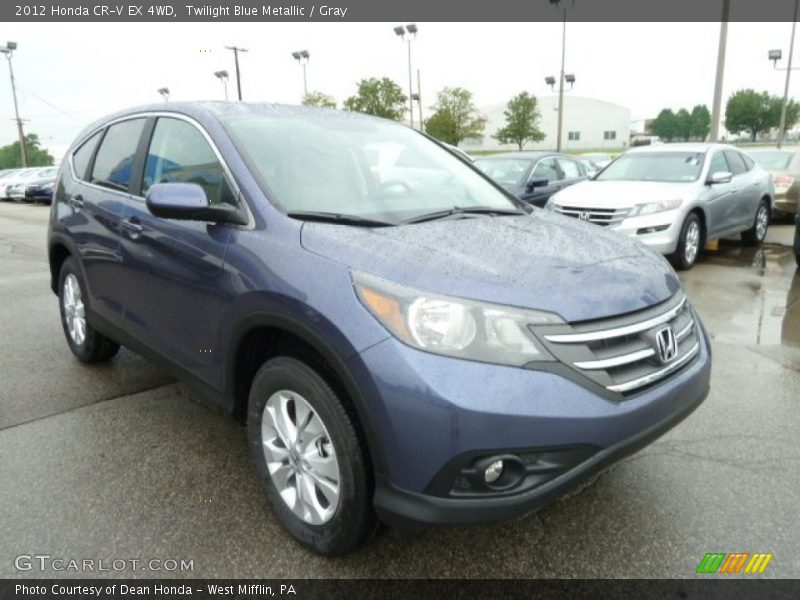 Twilight Blue Metallic / Gray 2012 Honda CR-V EX 4WD