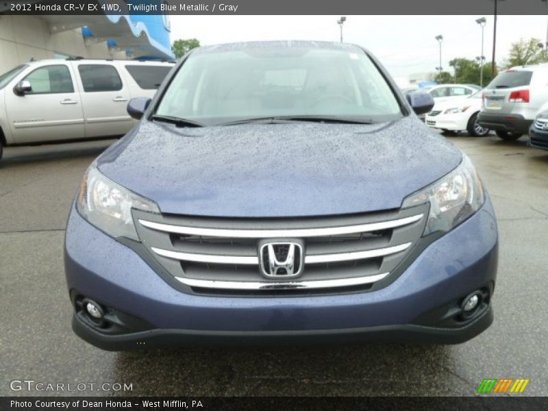 Twilight Blue Metallic / Gray 2012 Honda CR-V EX 4WD