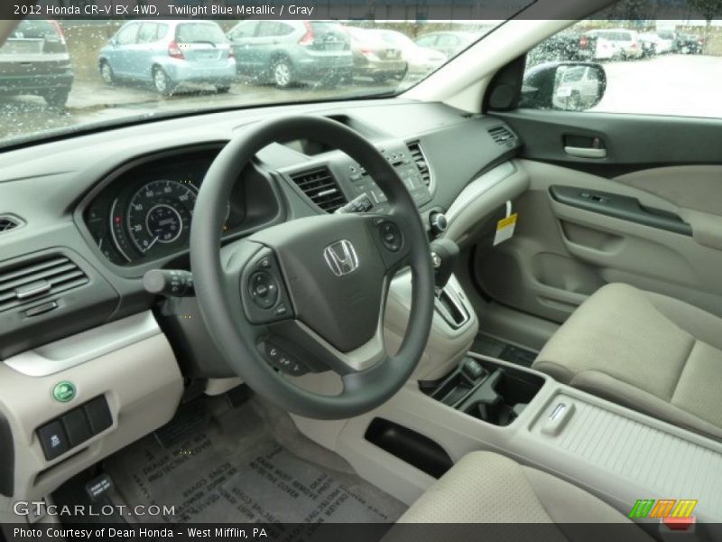 Twilight Blue Metallic / Gray 2012 Honda CR-V EX 4WD