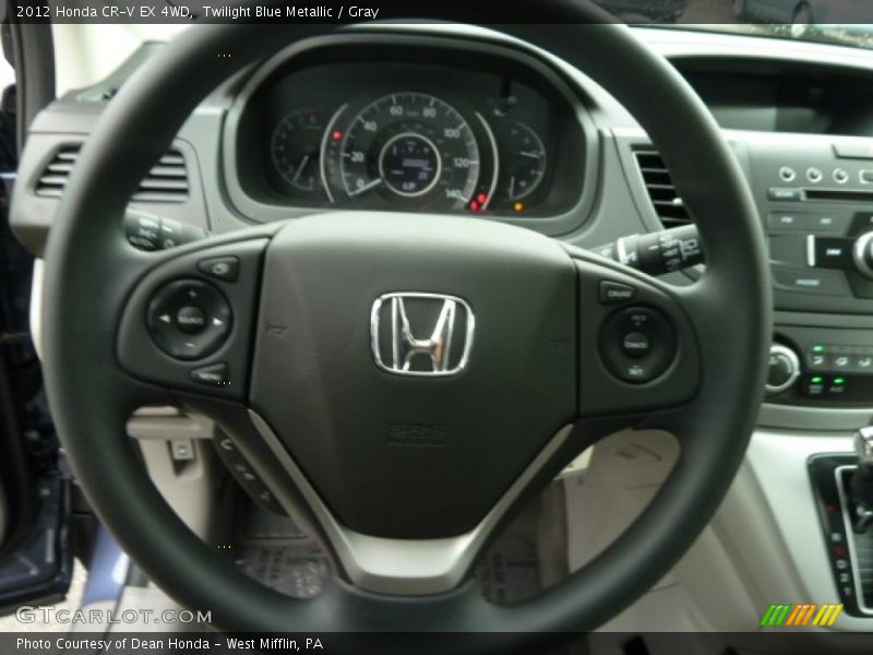 Twilight Blue Metallic / Gray 2012 Honda CR-V EX 4WD