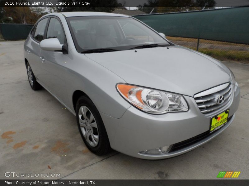 Liquid Silver / Gray 2010 Hyundai Elantra GLS