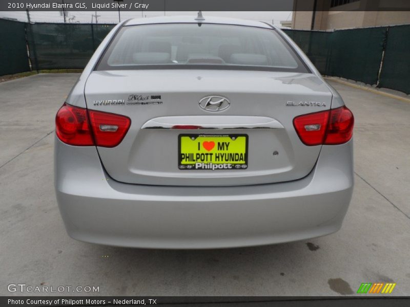 Liquid Silver / Gray 2010 Hyundai Elantra GLS