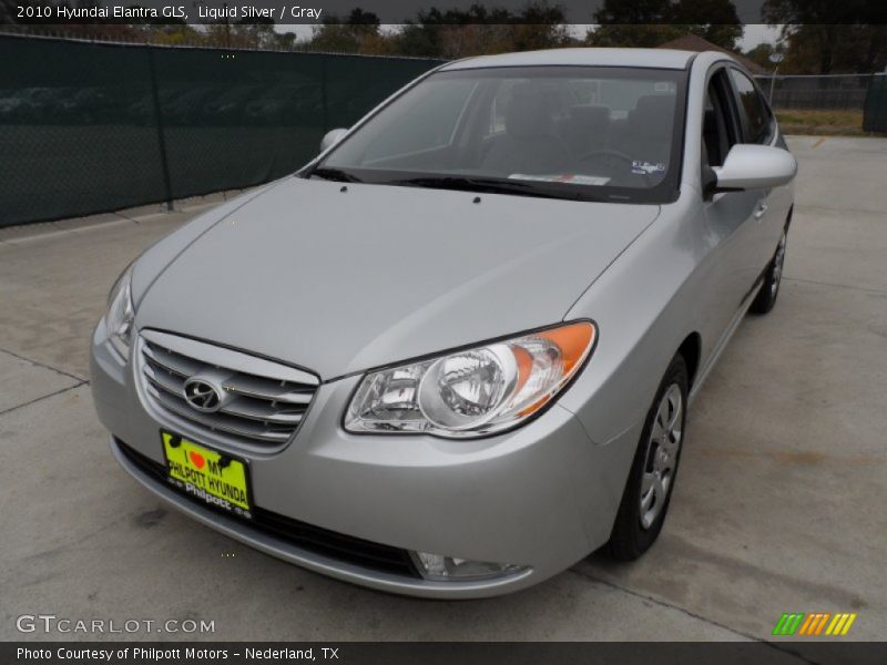 Liquid Silver / Gray 2010 Hyundai Elantra GLS