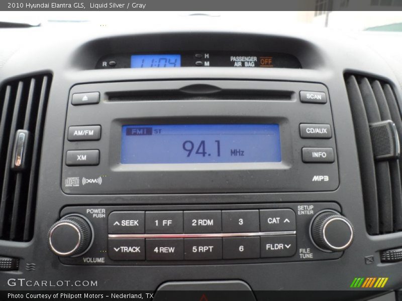Liquid Silver / Gray 2010 Hyundai Elantra GLS