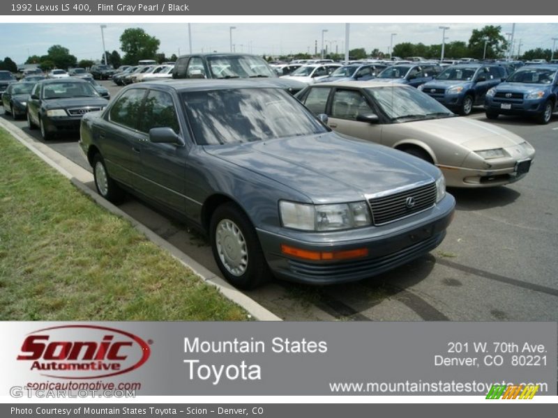 Flint Gray Pearl / Black 1992 Lexus LS 400