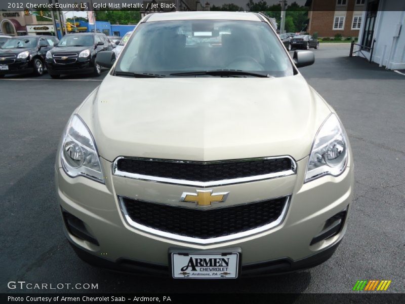 Gold Mist Metallic / Jet Black 2012 Chevrolet Equinox LS