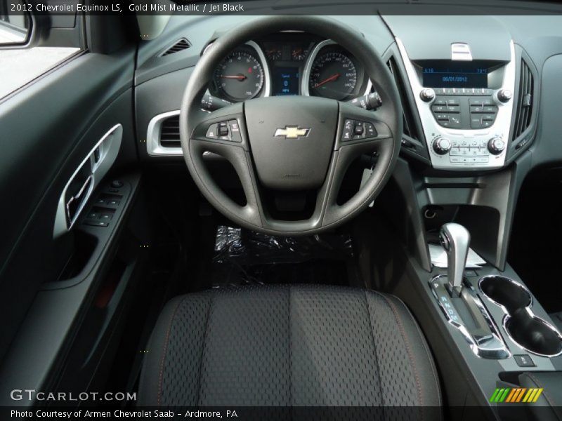 Gold Mist Metallic / Jet Black 2012 Chevrolet Equinox LS