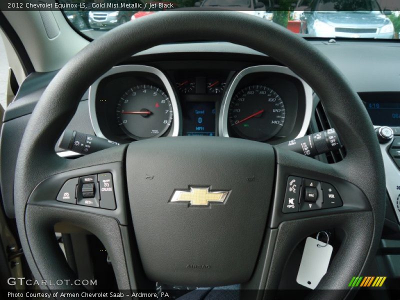 Gold Mist Metallic / Jet Black 2012 Chevrolet Equinox LS