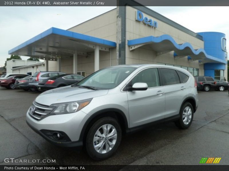 Alabaster Silver Metallic / Gray 2012 Honda CR-V EX 4WD