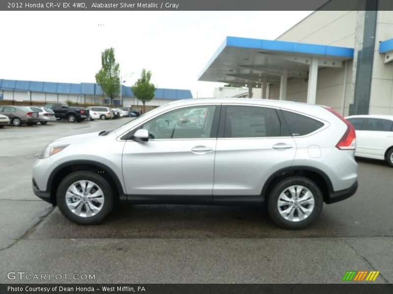 Alabaster Silver Metallic / Gray 2012 Honda CR-V EX 4WD