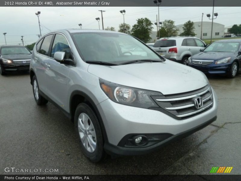 Alabaster Silver Metallic / Gray 2012 Honda CR-V EX 4WD